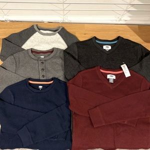 Old Navy Boys Bundle - 3 Thermals, 2 Sweaters. Size M (8).